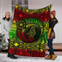 Seahorse Polynesian Premium Blanket - Polynesian Tattoo Reggae - Polynesian Pride