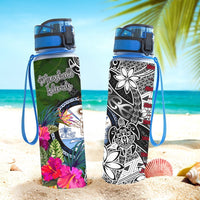Marshall Islands Hydro Tracking Bottle - Turtle Plumeria Banana Leaf Crest - Polynesian Pride