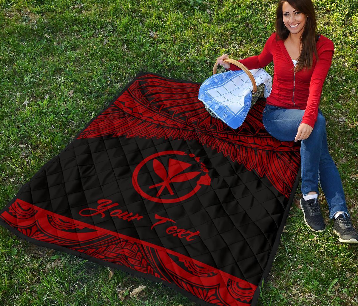 Hawaii Polynesian Custom Personalised Premium Quilt - Hawaii Pride Red Version - Polynesian Pride