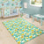 Tropical Plumeria Blue Rug - Polynesian Pride