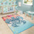 Hawaii Turtle Ohana Stary Night Hibiscus Rug - Polynesian Pride