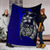 Pohnpei Micronesia Premium Blanket Blue - Turtle With Hook - Polynesian Pride