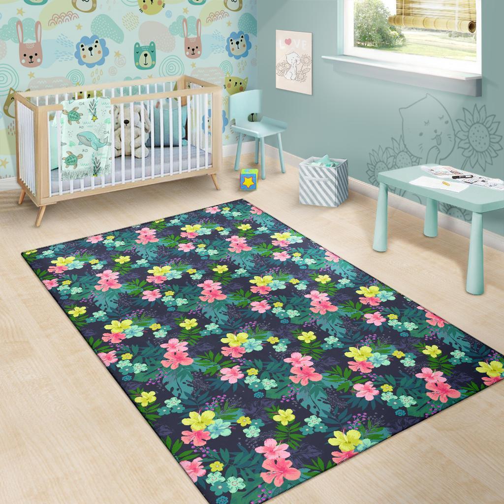 Tropical Hibiscus Rug - Polynesian Pride