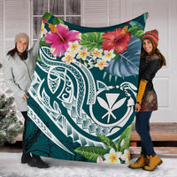 Polynesian Hawaii Kanaka Maoli Premium Blanket - Summer Plumeria - Polynesian Pride