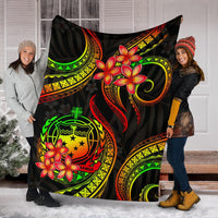 Samoa Polynesian Premium Blanket - Reggae Plumeria - Polynesian Pride