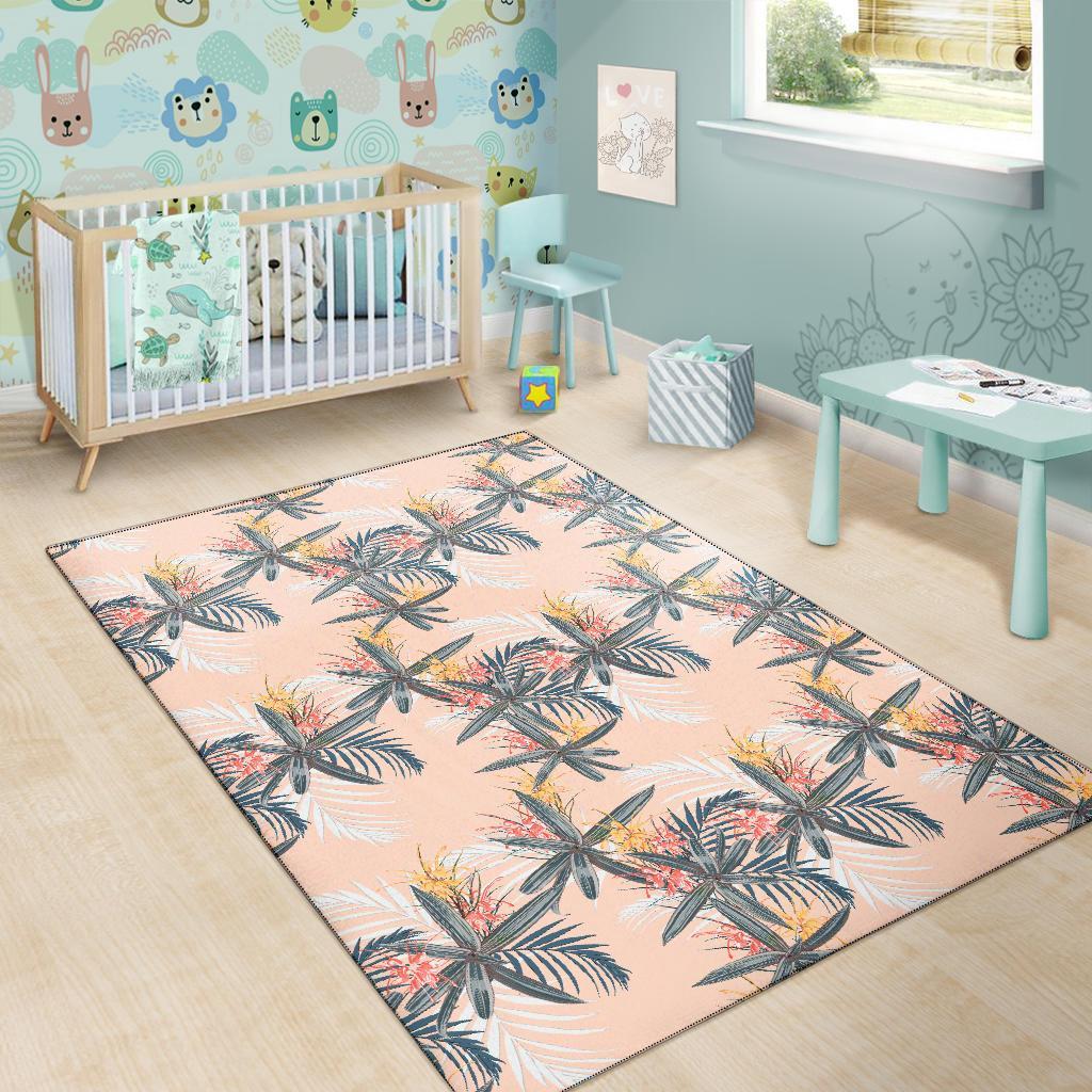 Tropical Pattern Pink Rug - Polynesian Pride