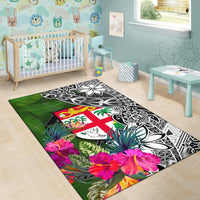 Fiji Area Rug - Turtle Plumeria Banana Leaf - Polynesian Pride