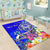FSM Custom Personalised Area Rug - Turtle Plumeria (Blue) - Polynesian Pride