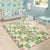 Tropical Hibiscus, Plumeria Green Rug - Polynesian Pride