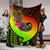 Pohnpei Premium Blanket - Polynesian Hook And Hibiscus (Raggae) - Polynesian Pride