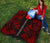 Wallis And Futuna Premium Quilt - Wallis And Futuna Coat Of Arms Polynesian Red Tattoo (Dark Red) - Polynesian Pride