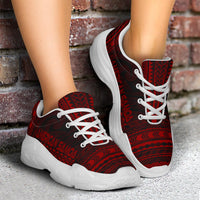 American Samoa Chunky Sneakers - Polynesian Chief Red Version - Polynesian Pride