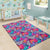 Tropical Exotic Leaves And Flowers On Geometrical Ornament. Rug - Polynesian Pride
