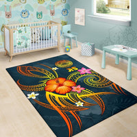 American Samoa Polynesian Area Rug - Legend of American Samoa (Blue) - Polynesian Pride