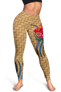 Hawaii Lauhala Tropical Polynesian Women Legging - Polynesian Pride