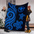 Polynesian Hawaii Premium Blanket - Blue Kanaka Maoli Tentacle Turtle - Polynesian Pride