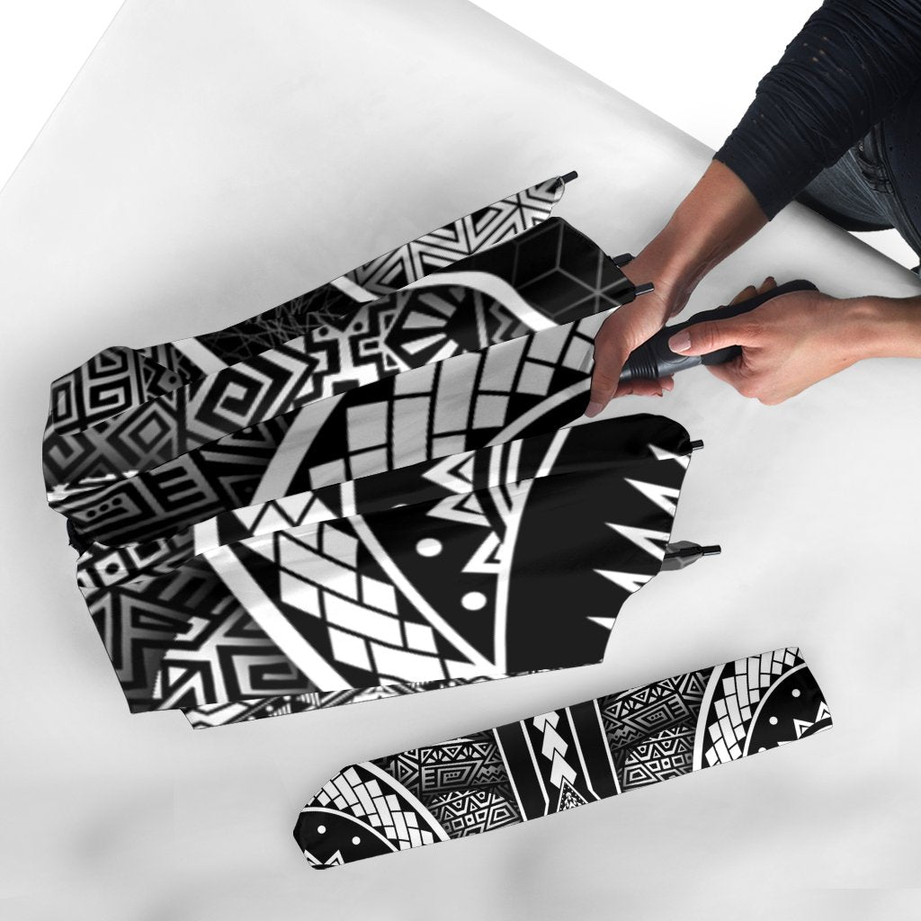 Polynesian FSM Umbrellas - Poly Pattern With COA Federated States of Micronesia - Polynesian Pride