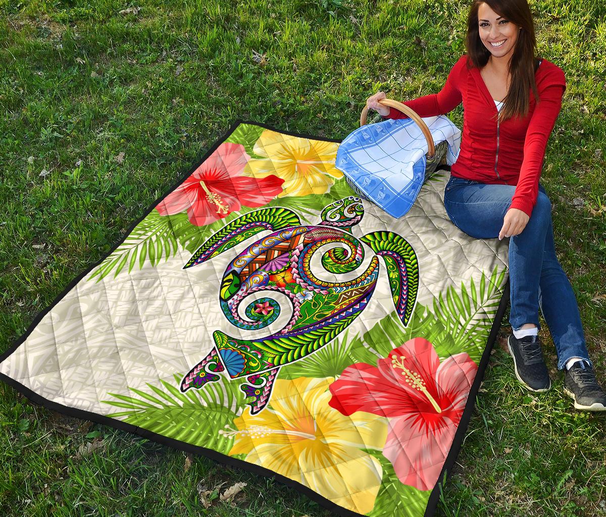 Polynesian Hawaii Quilt Turtle Colorful - Polynesian Pride