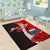 Samoa Polynesian Custom Personalised Area Rug - Coat Of Arm With Hibiscus - Polynesian Pride