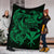 Polynesian Hawaii All Over Premium Blanket - Kanaka Maoli Green Turtle - Polynesian Pride