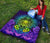Hawaii Polynesian Premium Quilt - Hawaiian Green Yellow Tiki Face (Purple) - Polynesian Pride