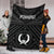 Pohnpei Premium Blanket - Pohnpei Seal With Polynesian Tattoo Style ( Black) - Polynesian Pride