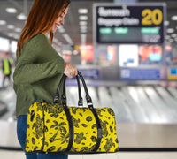Polynesian Turtle Palm And Sea Pebbles Yellow Hawaii Travel Bag - Polynesian Pride