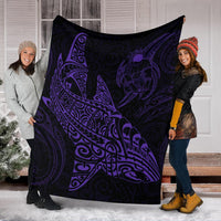 Shark Polynesian Blanket - Polynesian Tattoo Purple - Polynesian Pride