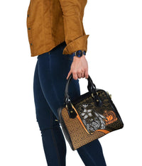 Samoa Polynesian Shoulder Handbag Gold - Turtle With Hook - Polynesian Pride