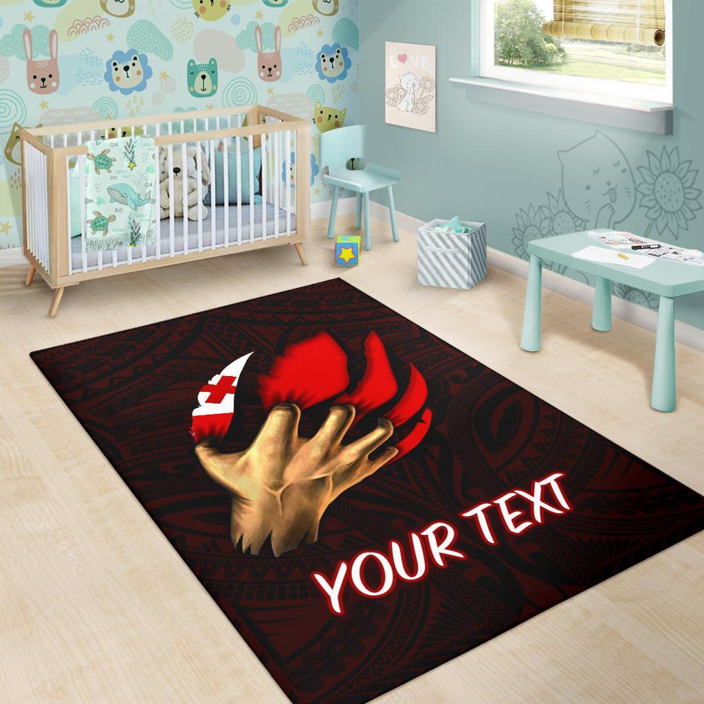 Tonga Personalised Area Rug - Tonga In Me (Red) - Polynesian Pride