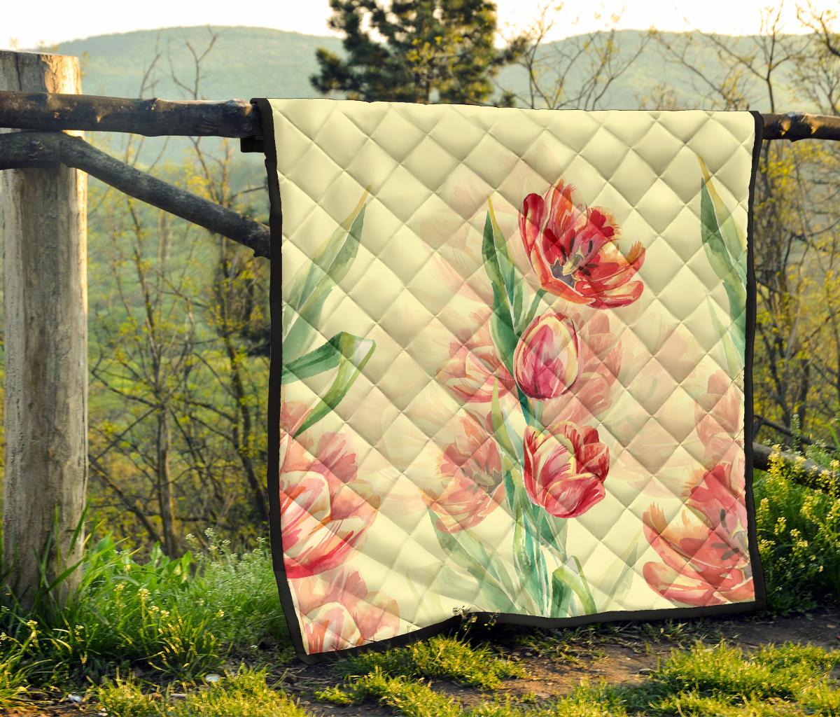 Beautiful Flower Premium Quilt - Polynesian Pride
