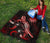 Nauru Polynesian Premium Quilt - Turtle With Blooming Hibiscus Red - Polynesian Pride