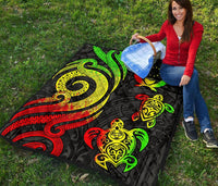 Pohnpei Premium Quilt - Reggae Tentacle Turtle - Polynesian Pride