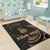New Caledonia Polynesian Custom Personalised Area Rug - Gold Tribal Wave - Polynesian Pride