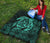 Hawaii Turtle Kanaka Map Hibiscus Poly Premium Quilt - Turquoise - Polynesian Pride