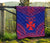 Wallis And Futuna Premium Quilt - Wallis And Futuna Coat Of Arms Polynesian Chief Dark BLue Version - Polynesian Pride