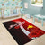 Papua New Guinea Polynesian Custom personalised Area Rug - Coat Of Arm With Hibiscus - Polynesian Pride