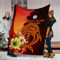 Marshall Islands Premium Blankets - Tribal Tuna Fish - Polynesian Pride