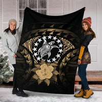 Cook Islands Premium Blanket - Gold Hibiscus - Polynesian Pride