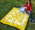 Hawaiian Premium Quilt Royal Pattern - Yellow And White - Polynesian Pride