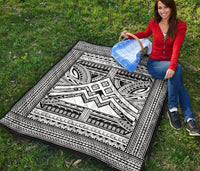 Hawaii Polynesian Mauna Kea Premium Quilt White - Polynesian Pride