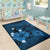 Hawaii Turtle Map Hibiscus Plumeria - Pastel Blue - Polynesian Pride