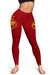 Hawaii Polynesian Personalised Women's Leggings - Vintage Polynesian Turtle (Red) - Polynesian Pride