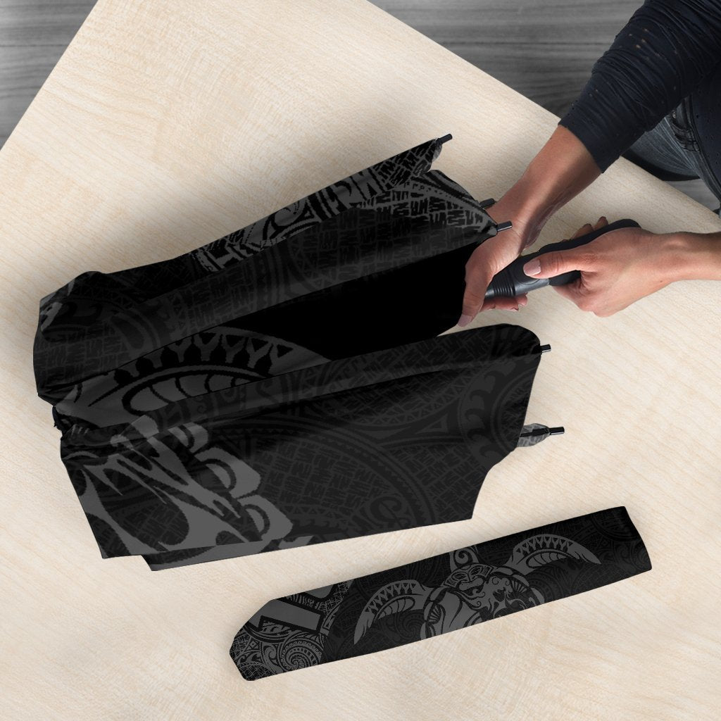 Tonga Umbrella Turtle Mermaid Polynesian Pattern Gray - Polynesian Pride