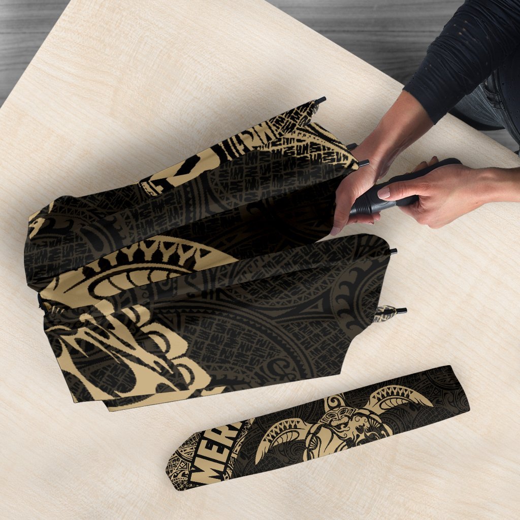American Samoa Umbrella Turtle Mermaid Polynesian Pattern - Polynesian Pride