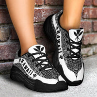 Hawaii Kanaka Maoli Polynesian Chunky Sneaker Line Style White - Polynesian Pride