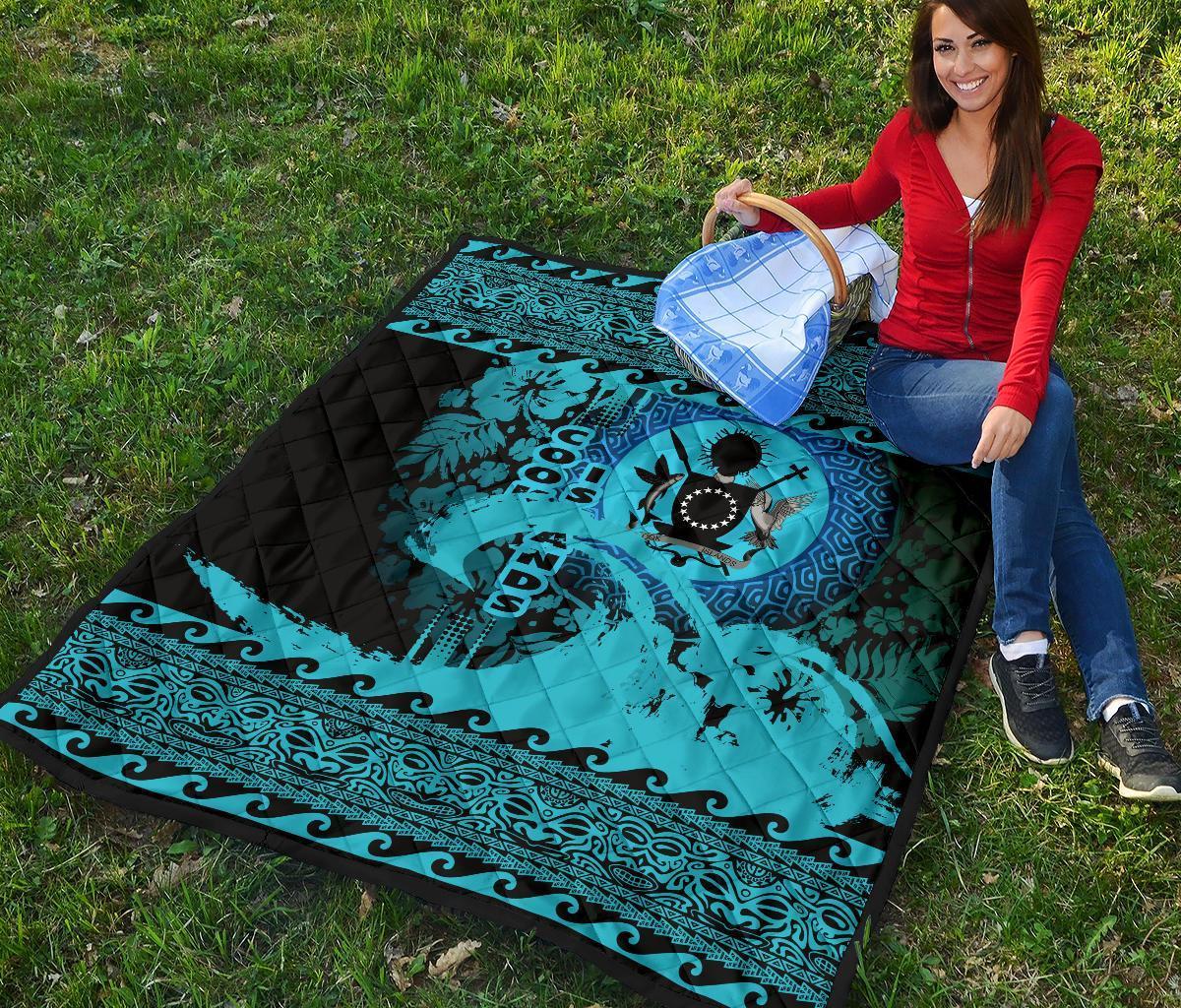 Cook Island Quilt Wave Navy Design - Polynesian Pride