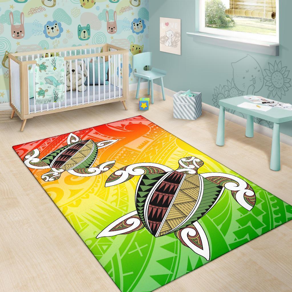 Hawaii Turtle Kanaka Maoli Rug - Polynesian Pride