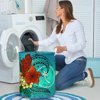 Chuuk State Laundry Basket - Tropical Flowers Style - Polynesian Pride