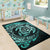 Hawaiian Map Turtle Polynesian Circle Rug AH - Polynesian Pride
